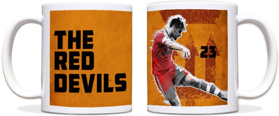 60% OFF on ShopMantra Luke Shaw Footballer Black Ceramic Mug 300 ml