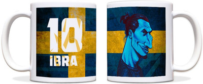 60% OFF on ShopMantra Zlatan Sweden Football Black Ceramic Mug 300 ml