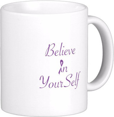 37% OFF on Exoctic Silver Self Believe C001 Ceramic Mug 300 ml