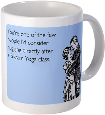 40% OFF on Teeskart Bikram Yoga Hug Porcelain Mug 300 ml