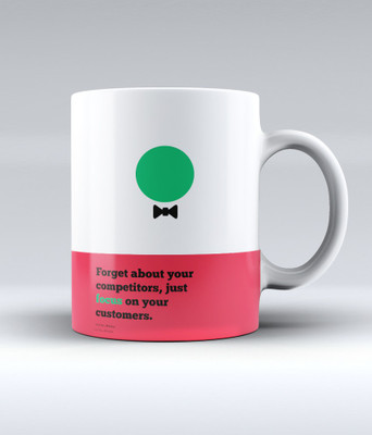 12% OFF on Lab No. 4 Forget About Your Competitors, Just Focus On Your Customers - Jack Ma Quote Ceramic Mug 350 ml