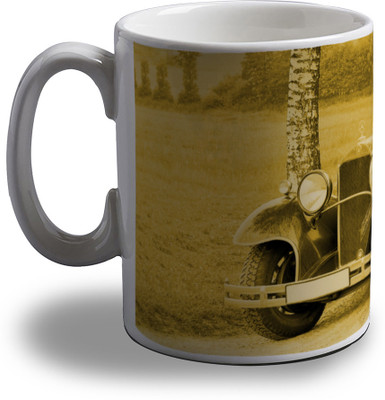 15% OFF on Artifa Vintage Car AMG0305 Porcelain, Ceramic Mug 350 ml