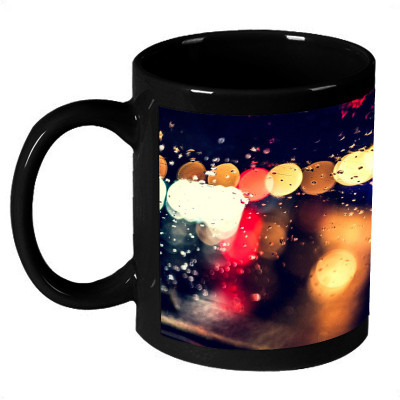 72% OFF on AMY Vintage Blur Window Rain Lights Ceramic Mug 325 ml