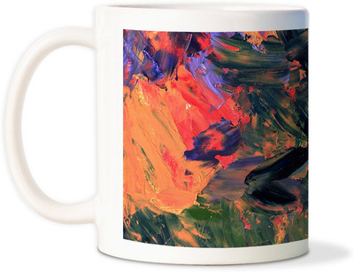 87% OFF on AMY Water Paint Strokes Pallette Ceramic Mug