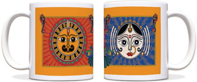 65% OFF on ShopMantra Indian Tradional Vector Artwork Black Ceramic Mug 300 ml