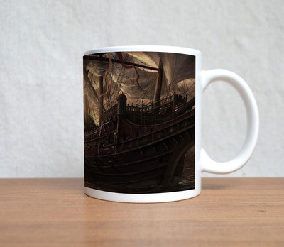 60% OFF on StyBuzz Vintage Ships in Ocean Porcelain Mug 300 ml