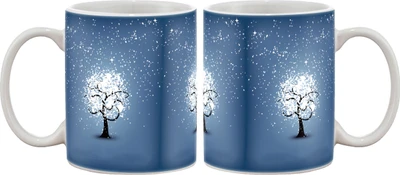 15% OFF on Artifa Snowing Tree Porcelain, Ceramic Mug 350 ml