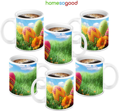 49% OFF on Homesogood Auspicious Easter Mug Ceramic Mug 280 ml, Pack of 6 49% OFF on Homesogood Auspicious Easter Mug Ceramic Mug 280 ml, Pack of 6