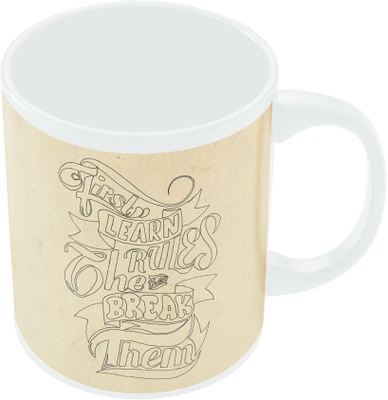 20% OFF on PosterGuy Break The Rules Art Ceramic Mug 280 ml
