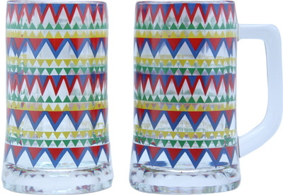35% OFF on The Elephant Company Zig Zag Chakra Glass Mug 355 ml, Pack of 2 35% OFF on The Elephant Company Zig Zag Chakra Glass Mug 355 ml, Pack of 2