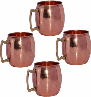 58% OFF on Prisha India Craft 006-4 Copper Mug 460 ml, Pack of 4 58% OFF on Prisha India Craft 006-4 Copper Mug 460 ml, Pack of 4