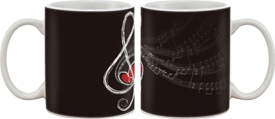12% OFF on Artifa Music Staff Heart Porcelain, Ceramic Mug 350 ml