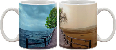 15% OFF on Artifa Sea And Desert Porcelain, Ceramic Mug 350 ml