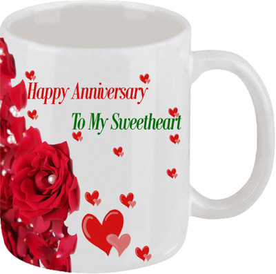 16% OFF on Ellicon 56 Happy Anniversay My Sweetheart Ceramic Mug