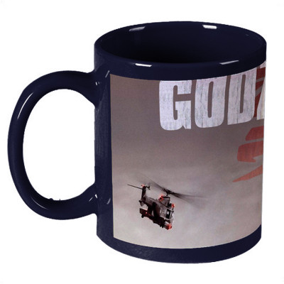 56% OFF on Amy Godzilla Helicopter Dark Blue Ceramic Mug 330 ml