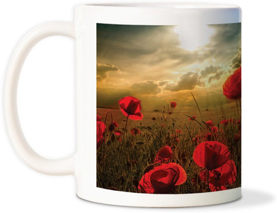 75% OFF on AMY Pretty Red Rosecoffee Ceramic Mug