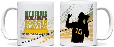 60% OFF on ShopMantra Ronnie Brazil Football Black Ceramic Mug 300 ml