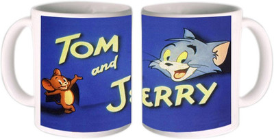 25% OFF on Shopkeeda Tom And Jerry Blue Ceramic Mug 350 ml