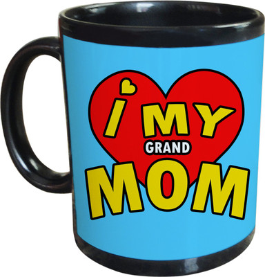 55% OFF on SajawatHomes Gifts For Grand Mother Black Coffee Ceramic Mug 350 ml
