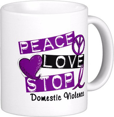25% OFF on Exoctic Silver Stop Domestic Violence C006 Ceramic Mug 300 ml
