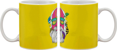 15% OFF on Artifa Hippy Baba Porcelain, Ceramic Mug 350 ml