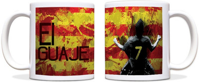 60% OFF on ShopMantra David Villa Spain Football Black Ceramic Mug 300 ml