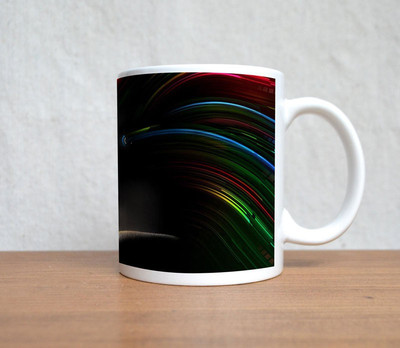 33% OFF on StyBuzz Beautiful Girl Colorful Hair Abstract Porcelain Mug 300 ml