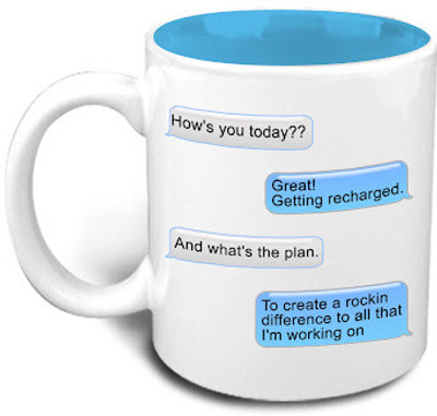 Hot Muggs Beat the Blues ? iMessaging Ceramic Mug 325 ml Hot Muggs Beat the Blues ? iMessaging Ceramic Mug 325 ml