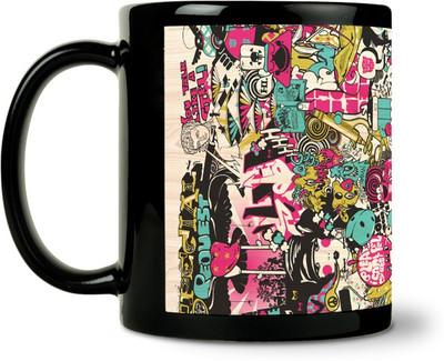 36% OFF on ShopMantra Multi Art Graffiti Ceramic Mug 300 ml