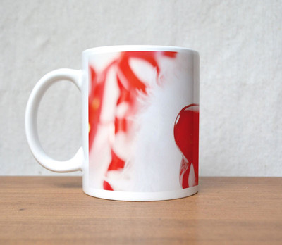 60% OFF on StyBuzz feather heart love valentine Porcelain Mug 300 ml