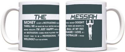 60% OFF on ShopMantra Leo Messiah Argentina Football Black Ceramic Mug 300 ml
