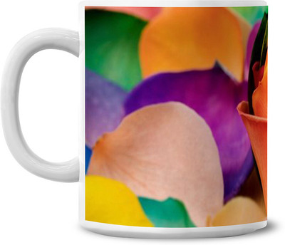50% OFF on Lovely Collection Multicolour Petals Ceramic Mug