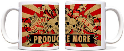 60% OFF on ShopMantra Produce More Black Ceramic Mug 300 ml