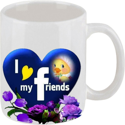16% OFF on Ellicon I Love You Friend Funny Coffee Mug Ceramic Mug