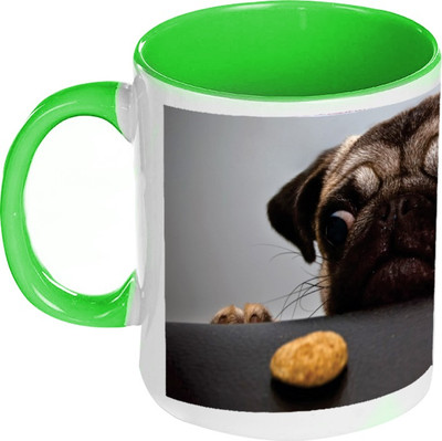 58% OFF on AMY Pug Puppy Dog Cute Inside Green Coffee Ceramic Mug