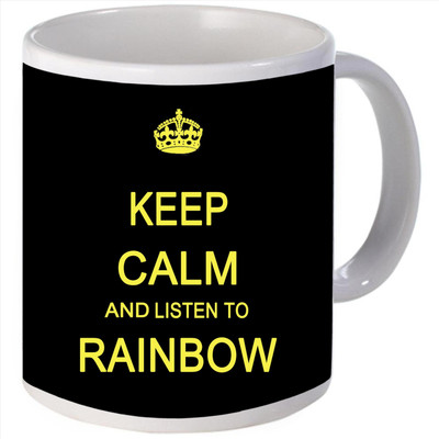 Snoogg Keep calm and listen to rainbow Porcelain Bone China Coffee Ceramic Mug Snoogg Keep calm and listen to rainbow Porcelain Bone China Coffee Ceramic Mug