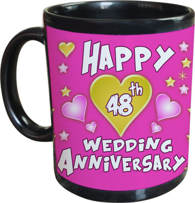 55% OFF on SajawatHomes 48th Wedding Anniversary Coffee Ceramic Mug 350 ml 55% OFF on SajawatHomes 48th Wedding Anniversary Coffee Ceramic Mug 350 ml