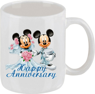 16% OFF on Ellicon 7 Happy Anniversary Coffee Mug Ceramic Mug