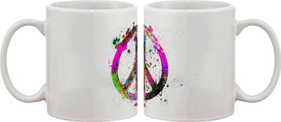 Artifa Peace Color Splash Porcelain, Ceramic Mug 350 ml Artifa Peace Color Splash Porcelain, Ceramic Mug 350 ml