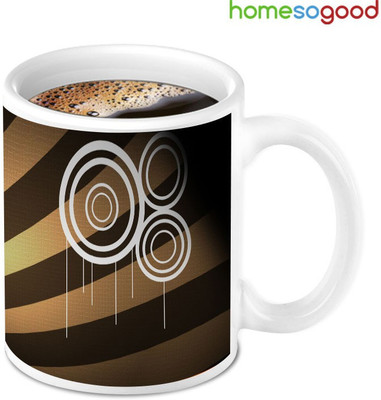41% OFF on Home So Good Brown And Cream Waves Ceramic Mug 280 ml