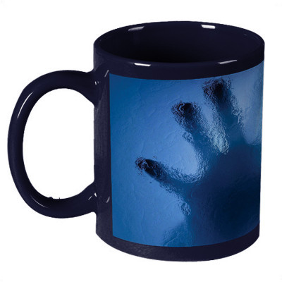 56% OFF on Amy Mirror Hand Dark Blue Ceramic Mug 330 ml
