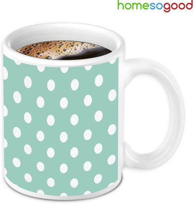 41% OFF on HomeSoGood Lovely Green And White Dot Pattern Coffee Ceramic Mug 280 ml 41% OFF on HomeSoGood Lovely Green And White Dot Pattern Coffee Ceramic Mug 280 ml
