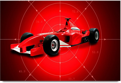 34% OFF on Red Sports Car Paper Print