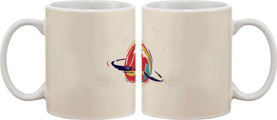 Artifa Colourful Planet Revolving Porcelain, Ceramic Mug 350 ml