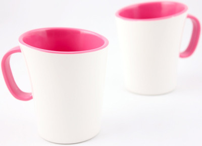 4% OFF on Hi Luxe Ivory Melamine 42249 Ivory - D Pink Melamine Mug Pack of 2