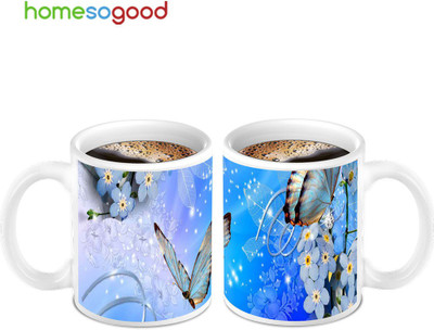 45% OFF on HomeSoGood Beautiful Butterfly's On Coffee Ceramic Mug 280 ml, Pack of 2 45% OFF on HomeSoGood Beautiful Butterfly's On Coffee Ceramic Mug 280 ml, Pack of 2