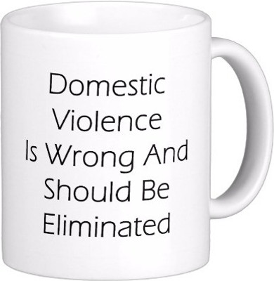 25% OFF on Exoctic Silver Stop Domestic Violence C005 Ceramic Mug 300 ml
