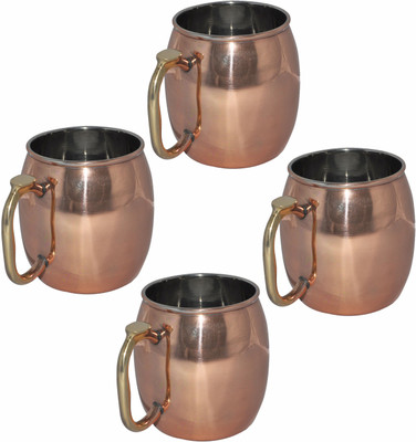 58% OFF on Prisha India Craft Love Copper Mug 560 ml, Pack of 4 58% OFF on Prisha India Craft Love Copper Mug 560 ml, Pack of 4