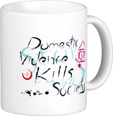 25% OFF on Exoctic Silver Stop Domestic Violence C002 Ceramic Mug 300 ml