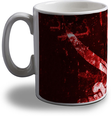 15% OFF on Artifa Danger Sign With Swords Porcelain, Ceramic Mug 350 ml